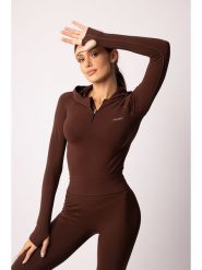 Spaio Bluza sportowa "Adapt" w kolorze brązowym rozmiar: L. Brązowe koszulki sportowe damskie Spaio, l, bez wzorów, z materiału, bez ramiączek, outdoorowe. Za 208.99 zł.