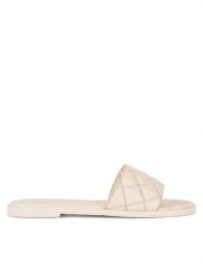 Badura Klapki HAPPY-08W3-086 Écru. Klapki damskie Badura, bez wzorów, ze skóry, bez obcasa, bez zapięcia. Za 143.99 zł.