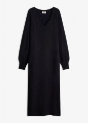 Sukienka dzianinowa oversize midi. Zielone sukienki damskie bonprix, bez wzorów, z dzianiny, bez ramiączek. Za 139.99 zł.