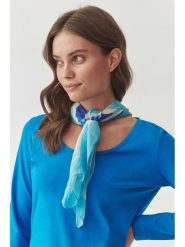 TATUUM Szal w kolorze błękitno-turkusowym - 180 x 86 cm rozmiar: onesize. Niebieskie szaliki damskie TATUUM, bez wzorów, z bawełny. Za 56.99 zł.