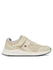 Tommy Hilfiger Sneakersy T3X9-34378-1697 S Beżowy. Brązowe buty sportowe chłopięce Tommy Hilfiger, z materiału, bez zapięcia. Za 329.99 zł.