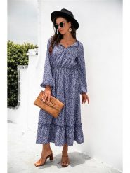 Ariel Tesoro Sukienka w kolorze granatowo-białym rozmiar: 40. Niebieskie sukienki damskie Ariel Tesoro, bez wzorów, bez ramiączek. Za 158.47 zł.