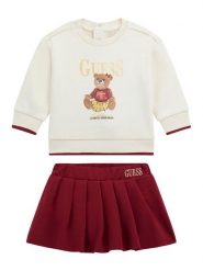 Guess Komplet bluza i spódniczka A5BG01 KAD74 Écru Regular Fit. Bluzy dziewczęce Guess, z aplikacjami, z bawełny, bez ramiączek, bez kaptura. Za 319.99 zł.