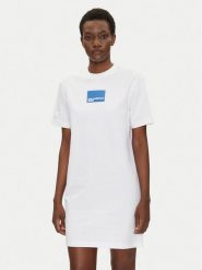 KARL LAGERFELD Sukienka codzienna A2W13028 Biały Regular Fit. Białe sukienki damskie KARL LAGERFELD, bez wzorów, z bawełny, bez ramiączek. Za 309.99 zł.