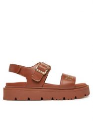 Tommy Hilfiger Sandały T3A2-33785-0326 S Brązowy. Brązowe sandały dziewczęce Tommy Hilfiger, ze skóry, bez obcasa, bez zapięcia. Za 219.99 zł.