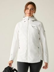 Regatta Kurtka przeciwdeszczowa "Hamara IV" w kolorze białym rozmiar: 46. Białe kurtki sportowe damskie Regatta, m, bez wzorów, bez kaptura. Za 158.47 zł.