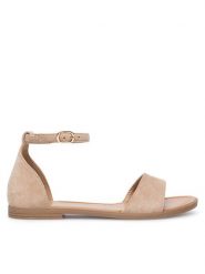 Clara Barson Sandały BRIA WS5296-32 Złoty. Żółte sandały damskie Clara Barson, bez wzorów, z materiału, bez obcasa, na płaskiej podeszwie, bez zapięcia. Za 79.99 zł.