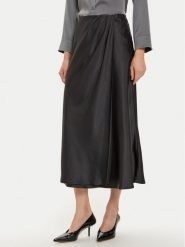 Guess Spódnica midi Anastasia W4BD56 WGIG2 Czarny Regular Fit. Czarne spódnice damskie Guess, s, z aplikacjami, z syntetyku, midi. Za 499.99 zł.