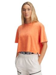 Under Armour Koszulka w kolorze pomarańczowym rozmiar: L. Pomarańczowe bluzki damskie Under Armour, l, bez wzorów, bez kołnierzyka, bez ramiączek. Za 122.96 zł.