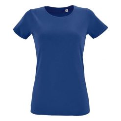 Koszulka Damska Regent Z Okrągłym Dekoltem I Dopasowanym Krojem. Niebieskie bluzki damskie SOL'S, s, bez wzorów, sportowe, bez kołnierzyka, bez ramiączek. Za 35.99 zł.