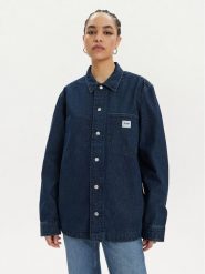 Lee Koszula jeansowa Workwear 112349344 Granatowy Loose Fit. Niebieskie koszule damskie Lee, xl, bez wzorów, z jeansu, bez kołnierzyka, bez ramiączek. Za 319.99 zł.