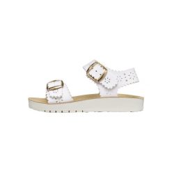 Sandały GEOX J SANDAL COSTAREI Biały. Białe sandały damskie Geox, bez wzorów, z syntetyku, bez obcasa, bez zapięcia. Za 218.99 zł.