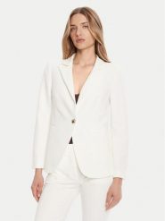 Rinascimento Marynarka CFC0126224003 Biały Regular Fit. Białe marynarki i żakiety damskie Rinascimento, l, bez wzorów, z syntetyku. Za 499.99 zł.
