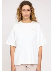 MAZINE Koszulka "Tonya" w kolorze białym rozmiar: M. Białe bluzki damskie MAZINE, m, bez wzorów, z bawełny, bez kołnierzyka, bez ramiączek. Za 78.47 zł.