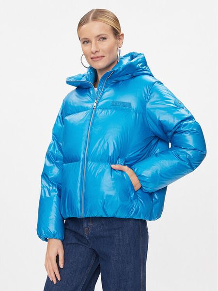 Tommy Hilfiger Kurtka puchowa New York Gloss WW0WW40836 Niebieski Relaxed Fit. Niebieskie kurtki damskie Tommy Hilfiger, xs, bez wzorów, z puchu, bez kaptura. Za 949.99 zł.
