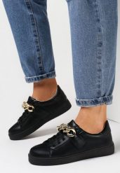 Czarne Sneakersy Artaera. Czarne obuwie sportowe damskie Born2be, z dzianiny, przed kostkę, bez zapięcia. Za 99.99 zł.