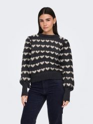 JDY Sweter w kolorze antracytowo-białym rozmiar: XS. Białe swetry klasyczne damskie JDY, xs, bez kołnierzyka. Za 69.58 zł.