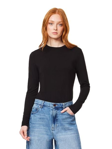 Scotch & Soda Koszulka w kolorze czarnym rozmiar: S. Czarne bluzki damskie Scotch & Soda, s, bez wzorów, bez kołnierzyka, bez ramiączek. Za 139.95 zł.