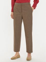 Tommy Hilfiger Chinosy WW0WW42951 Brązowy Straight Fit. Brązowe spodnie materiałowe damskie Tommy Hilfiger, bez wzorów, z syntetyku. Za 489.99 zł.
