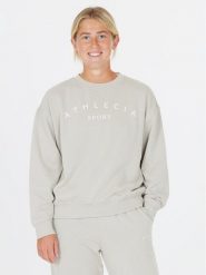 Athlecia Bluza Asport W Crew Neck EA233346 Beżowy Regular Fit. Brązowe bluzy damskie Athlecia, bez wzorów, z bawełny, bez kaptura. Za 209.99 zł.