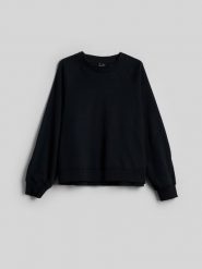 4F Bluza dresowa loose bez kaptura damska - czarna S. Czarne bluzy damskie 4F, l, bez wzorów, z bawełny, bez kaptura. Za 129.99 zł.