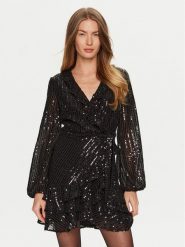 BARDOT Sukienka koktajlowa 59330DB4 Czarny Regular Fit. Czarne sukienki damskie Bardot, bez wzorów, z syntetyku, wizytowe, bez ramiączek. Za 299.99 zł.