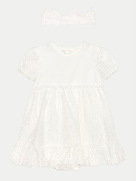 Mayoral Sukienka elegancka 1629 Écru Regular Fit. Sukienki dziewczęce Mayoral, bez wzorów, z bawełny, bez ramiączek. Za 119.99 zł.