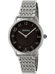 Bertha Zegarek kwarcowy "Abby" w kolorze srebrno-czarnym rozmiar: onesize. Szare, analogowe zegarki damskie Bertha, ze stali. Za 304.99 zł.