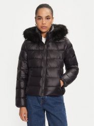 Tommy Hilfiger Kurtka puchowa WW0WW43520 Czarny Regular Fit. Czarne kurtki damskie Tommy Hilfiger, xl, bez wzorów, z puchu, bez kaptura. Za 819.99 zł.