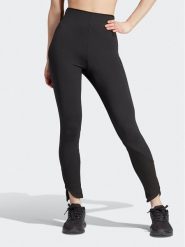 Adidas Legginsy HZ2858 Czarny Slim Fit. Czarne legginsy damskie Adidas, s, bez wzorów, z syntetyku, na fitness i siłownię. Za 219.99 zł.