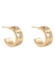 Guess Kolczyki JUBE06 085JW Złoty. Żółte kolczyki damskie Guess, ze stali. Za 248.99 zł.