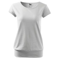 Koszulka Damska City. Białe bluzki damskie ALDER, bez wzorów, sportowe, bez kołnierzyka, bez ramiączek. Za 48.99 zł.