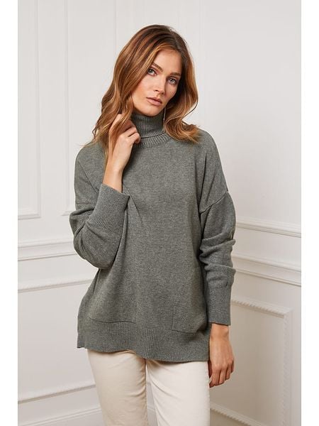 Joséfine Golf "Kitchen" w kolorze khaki rozmiar: XL. Brązowe golfy damskie Joséfine, xl, bez wzorów, z kaszmiru, bez ramiączek. Za 196.70 zł.