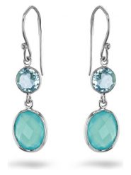 Les Petites Précieuses Srebrne kolczyki z kamieniami szlachetnymi rozmiar: onesize. Szare kolczyki damskie Les Petites Précieuses, z topazem, srebrne, z zapięciem typu bigiel. Za 153.95 zł.