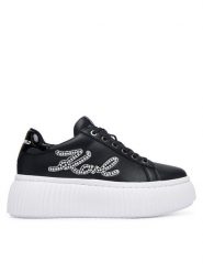 KARL LAGERFELD Sneakersy KL42311P Czarny. Czarne obuwie sportowe damskie KARL LAGERFELD, ze skóry, bez zapięcia, Adidas Advantage. Za 879.99 zł.
