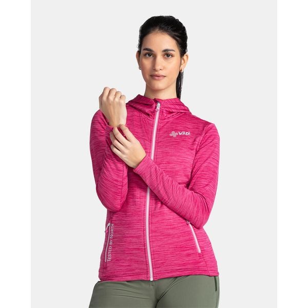 Damska bluza techniczna Kilpi SEVELEN-W. Czerwone bluzy damskie Kilpi, bez wzorów, z materiału, z kapturem. Za 267.13 zł.