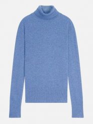 Perfect Cashmere Kaszmirowy golf "Tracy" w kolorze niebieskim rozmiar: L. Niebieskie golfy damskie Perfect Cashmere, l, bez wzorów, z kaszmiru, bez ramiączek. Za 407.53 zł.