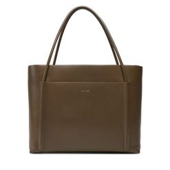 Torebka Calvin Klein. Brązowe shopper bag Calvin Klein, bez wzorów, bez dodatków. Za 439.99 zł.