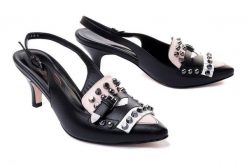 LANQIER 44C2915 black, czółenka damskie. Czarne czółenka damskie Lanqier, bez wzorów, ze skóry, bez obcasa, na obcasie. Za 114.95 zł.