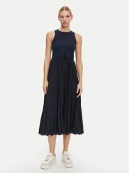 Tommy Hilfiger Sukienka codzienna WW0WW39342 Granatowy Regular Fit. Niebieskie sukienki damskie Tommy Hilfiger, bez wzorów, z wiskozy, bez ramiączek. Za 429.99 zł.