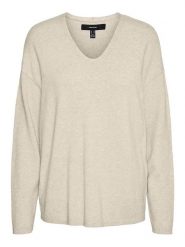 Vero Moda Sweter w kolorze beżowym rozmiar: XS. Brązowe swetry klasyczne damskie Vero Moda, xs, bez kołnierzyka. Za 103.45 zł.