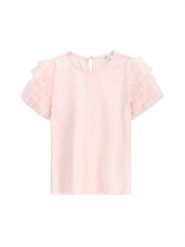 Coccodrillo T-Shirt WC5143202EJG Różowy Regular Fit. Czerwone koszulki i t-shirty dziewczęce COCCODRILLO, bez wzorów, z bawełny, bez kołnierzyka, bez ramiączek. Za 49.99 zł.