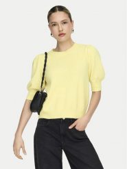 ONLY Sweter Rica 15318551 Żółty Regular Fit. Żółte swetry klasyczne damskie Only, m, z syntetyku, bez kołnierzyka. Za 139.99 zł.