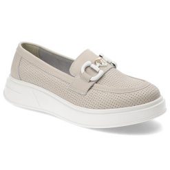 Beżowe Mokasyny S.Barski Eleganckie Obuwie Damskie. Brązowe mokasyny damskie S.BARSKI, na wiosnę, z materiału, bez obcasa. Za 209.00 zł.