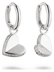 S.Oliver Srebrne kolczyki-kreole z cyrkoniami rozmiar: onesize. Szare kolczyki damskie S.Oliver, z cyrkonią, srebrne. Za 152.99 zł.