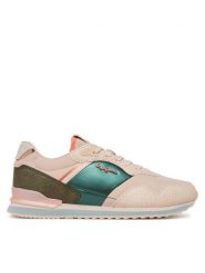 Pepe Jeans Sneakersy London Mix PLS40044 Różowy. Czerwone obuwie sportowe damskie Pepe Jeans, z jeansu, bez zapięcia. Za 249.99 zł.