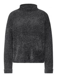 Street One Sweter w kolorze antracytowym rozmiar: 40. Czarne swetry klasyczne damskie Street One, bez kołnierzyka. Za 131.74 zł.