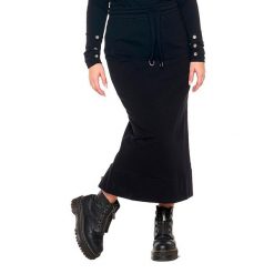 Bluza z sznurek regulacyjny na co dzień na siłownię. Czarne bluzy damskie LEONE 1947 APPAREL, bez wzorów, z bawełny, bez kaptura. W wyprzedaży za 124.24 zł.