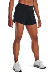 Under Armour Szorty funkcyjne "Vanish" w kolorze czarnym rozmiar: M. Czarne spodenki sportowe damskie Under Armour, m, bez wzorów, z materiału, outdoorowe. Za 140.20 zł.