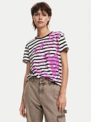 Desigual T-Shirt Mickey Drawing 24WWTKA1 Biały Regular Fit. Białe t-shirty damskie Desigual, s, bez wzorów, z bawełny, bez kołnierzyka. Za 199.99 zł.